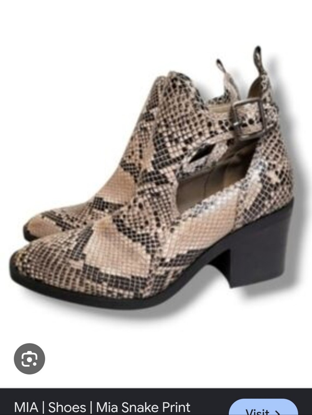 MIA Edin Bootie Snakeskin Print - Women's Size 7.5